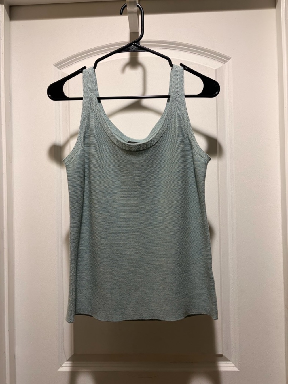 Eileen Fisher Teal Green Wool sleeveless knit top
